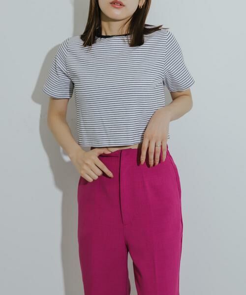 SENSE OF PLACE by URBAN RESEARCH / センスオブプレイス バイ アーバンリサーチ Tシャツ | クロップドTシャツ(半袖)(ホワイト系その他)