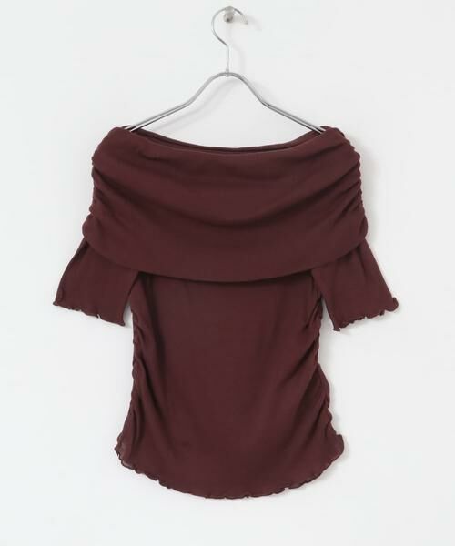 SENSE OF PLACE by URBAN RESEARCH / センスオブプレイス バイ アーバンリサーチ Tシャツ | シャーリングオフショルダーシアートップ | 詳細12