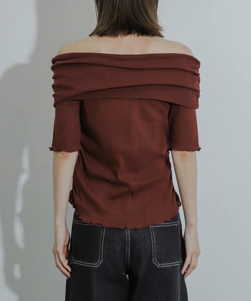 SENSE OF PLACE by URBAN RESEARCH / センスオブプレイス バイ アーバンリサーチ Tシャツ | シャーリングオフショルダーシアートップ | 詳細9