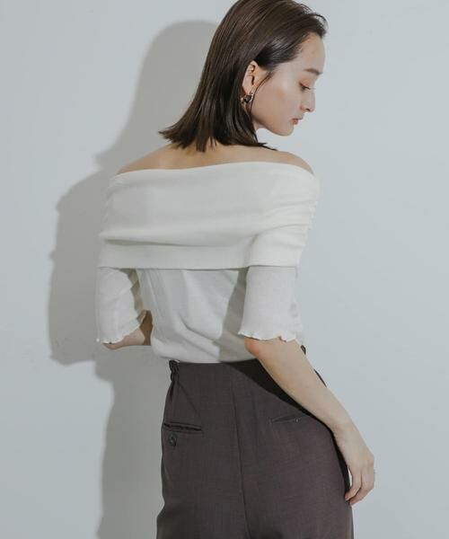 SENSE OF PLACE by URBAN RESEARCH / センスオブプレイス バイ アーバンリサーチ Tシャツ | シャーリングオフショルダーシアートップ | 詳細16