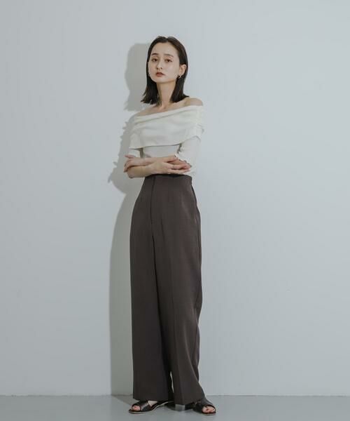 SENSE OF PLACE by URBAN RESEARCH / センスオブプレイス バイ アーバンリサーチ Tシャツ | シャーリングオフショルダーシアートップ | 詳細17