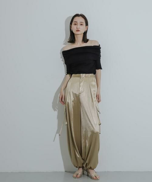 SENSE OF PLACE by URBAN RESEARCH / センスオブプレイス バイ アーバンリサーチ Tシャツ | シャーリングオフショルダーシアートップ | 詳細23