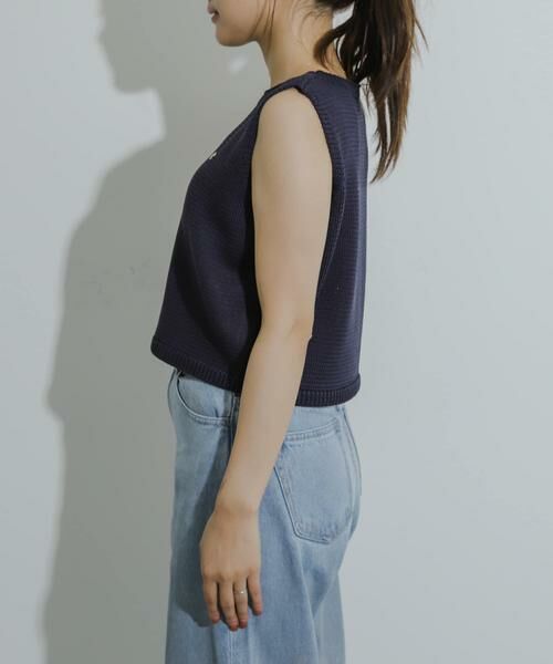 SENSE OF PLACE by URBAN RESEARCH / センスオブプレイス バイ アーバンリサーチ ニット・セーター | リネンタッチクロップドセーター | 詳細10