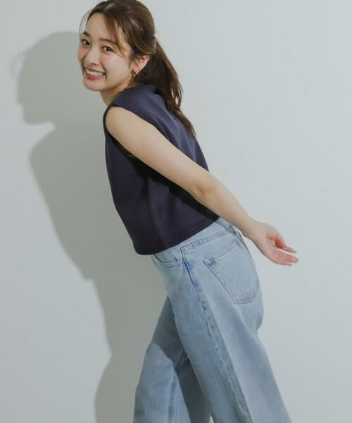 SENSE OF PLACE by URBAN RESEARCH / センスオブプレイス バイ アーバンリサーチ ニット・セーター | リネンタッチクロップドセーター | 詳細4