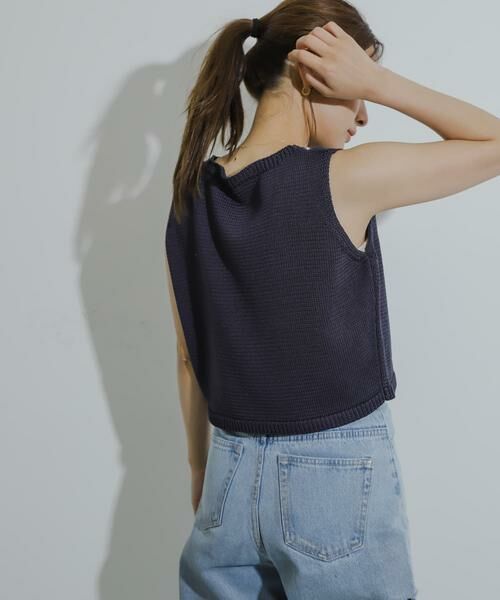 SENSE OF PLACE by URBAN RESEARCH / センスオブプレイス バイ アーバンリサーチ ニット・セーター | リネンタッチクロップドセーター | 詳細5
