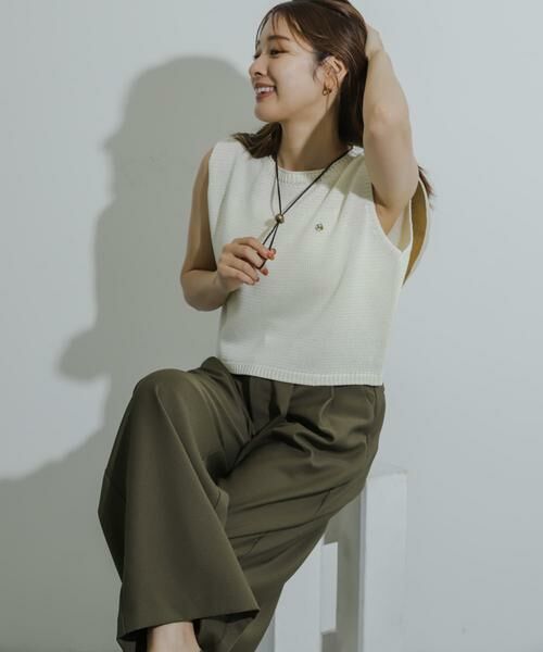 SENSE OF PLACE by URBAN RESEARCH / センスオブプレイス バイ アーバンリサーチ ニット・セーター | リネンタッチクロップドセーター | 詳細4