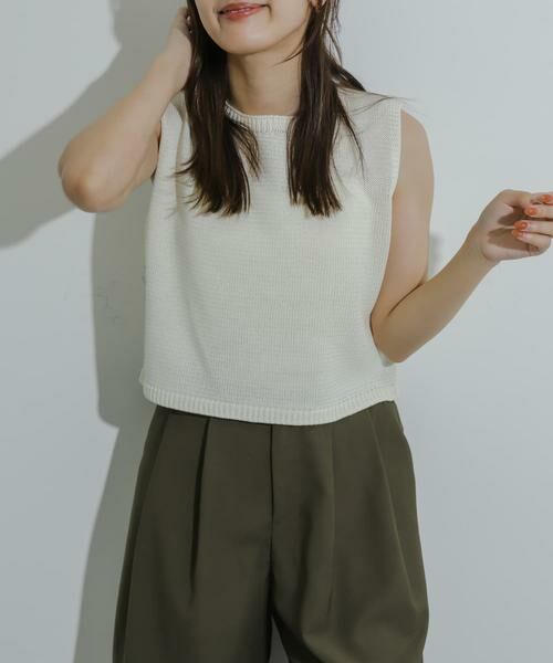 SENSE OF PLACE by URBAN RESEARCH / センスオブプレイス バイ アーバンリサーチ ニット・セーター | リネンタッチクロップドセーター | 詳細6