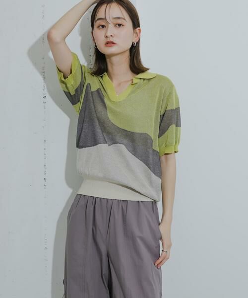 SENSE OF PLACE by URBAN RESEARCH / センスオブプレイス バイ アーバンリサーチ Tシャツ | ニュアンスジャガードシアーセーター | 詳細1