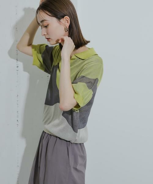 SENSE OF PLACE by URBAN RESEARCH / センスオブプレイス バイ アーバンリサーチ Tシャツ | ニュアンスジャガードシアーセーター | 詳細2