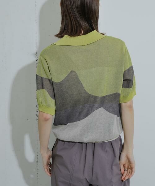 SENSE OF PLACE by URBAN RESEARCH / センスオブプレイス バイ アーバンリサーチ Tシャツ | ニュアンスジャガードシアーセーター | 詳細3