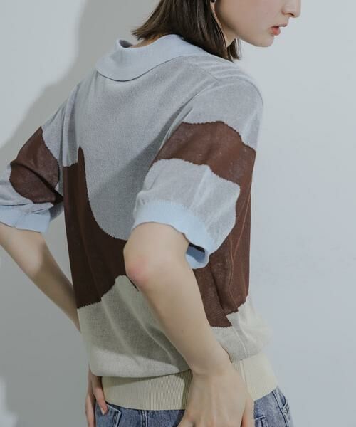 SENSE OF PLACE by URBAN RESEARCH / センスオブプレイス バイ アーバンリサーチ Tシャツ | ニュアンスジャガードシアーセーター | 詳細12