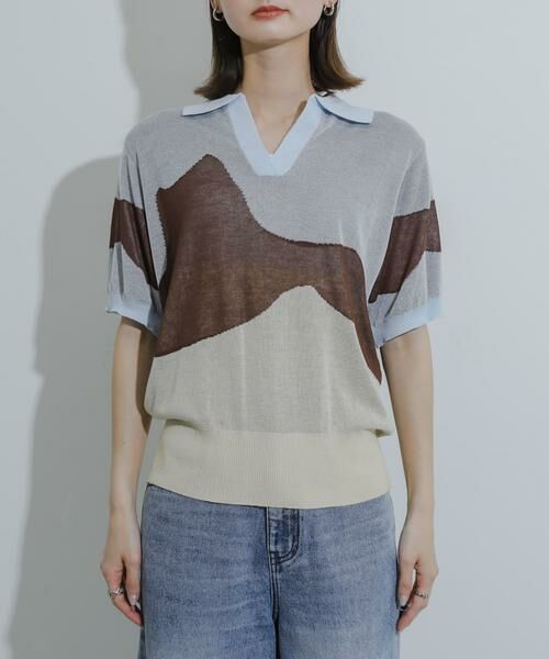 SENSE OF PLACE by URBAN RESEARCH / センスオブプレイス バイ アーバンリサーチ Tシャツ | ニュアンスジャガードシアーセーター | 詳細16