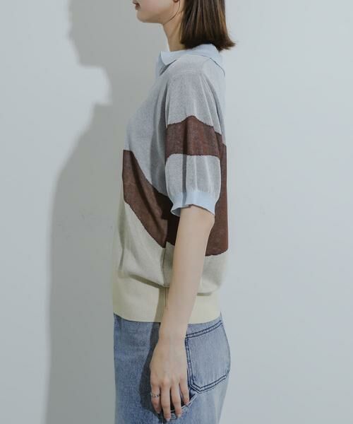 SENSE OF PLACE by URBAN RESEARCH / センスオブプレイス バイ アーバンリサーチ Tシャツ | ニュアンスジャガードシアーセーター | 詳細17