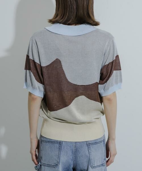 SENSE OF PLACE by URBAN RESEARCH / センスオブプレイス バイ アーバンリサーチ Tシャツ | ニュアンスジャガードシアーセーター | 詳細18