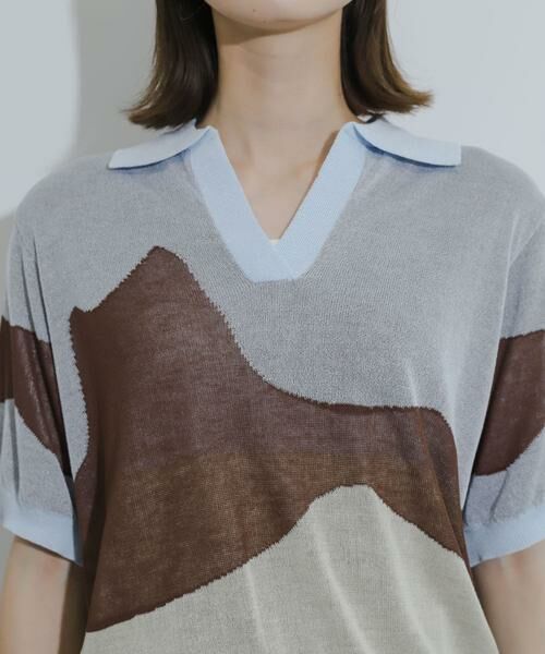 SENSE OF PLACE by URBAN RESEARCH / センスオブプレイス バイ アーバンリサーチ Tシャツ | ニュアンスジャガードシアーセーター | 詳細19