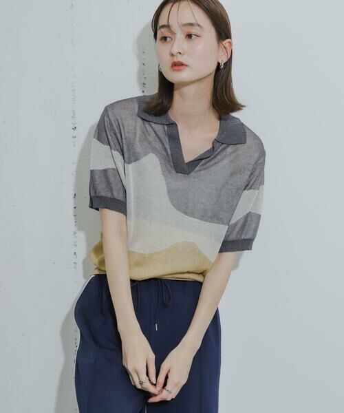 SENSE OF PLACE by URBAN RESEARCH / センスオブプレイス バイ アーバンリサーチ Tシャツ | ニュアンスジャガードシアーセーター | 詳細22