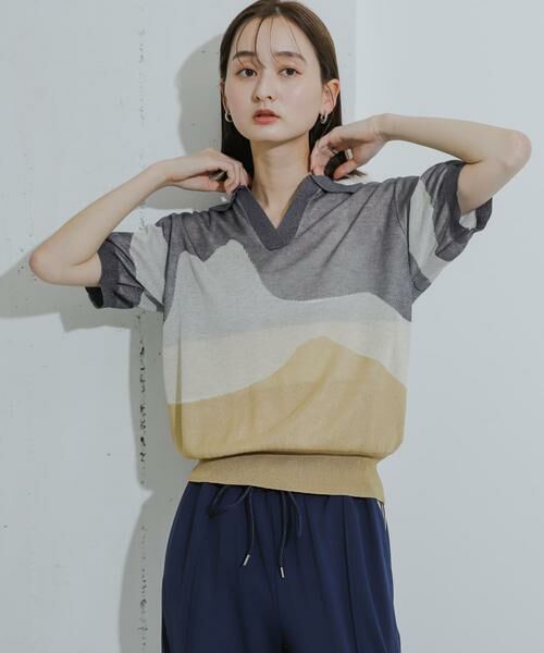 SENSE OF PLACE by URBAN RESEARCH / センスオブプレイス バイ アーバンリサーチ Tシャツ | ニュアンスジャガードシアーセーター | 詳細23