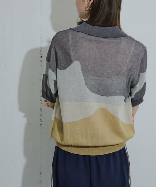 SENSE OF PLACE by URBAN RESEARCH / センスオブプレイス バイ アーバンリサーチ Tシャツ | ニュアンスジャガードシアーセーター | 詳細24