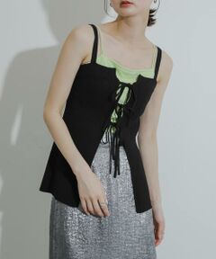 SENSE OF PLACE by URBAN RESEARCH / センスオブプレイス バイ アーバンリサーチ キャミソール・チューブトップ | フロントリボンニットキャミソール