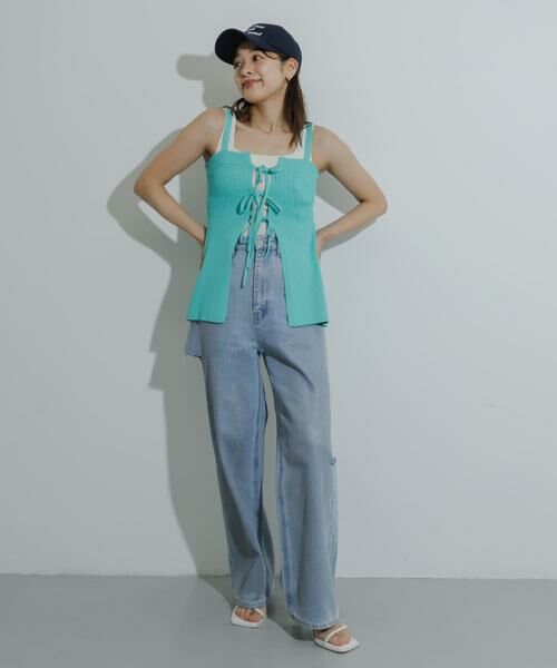 SENSE OF PLACE by URBAN RESEARCH / センスオブプレイス バイ アーバンリサーチ キャミソール・チューブトップ | フロントリボンニットキャミソール | 詳細5