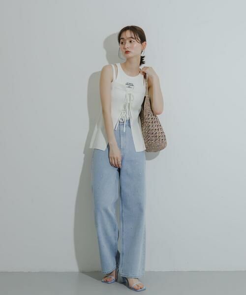 SENSE OF PLACE by URBAN RESEARCH / センスオブプレイス バイ アーバンリサーチ キャミソール・チューブトップ | フロントリボンニットキャミソール | 詳細18