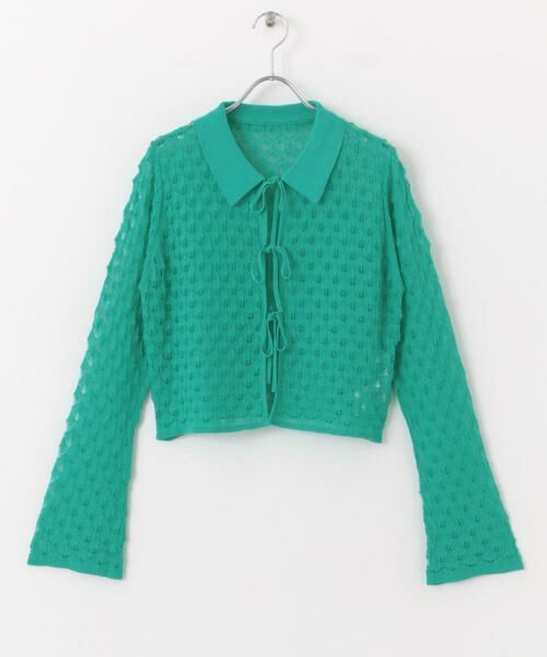 SENSE OF PLACE by URBAN RESEARCH / センスオブプレイス バイ アーバンリサーチ カーディガン・ボレロ | トゲトゲニットリボンカーディガン | 詳細10