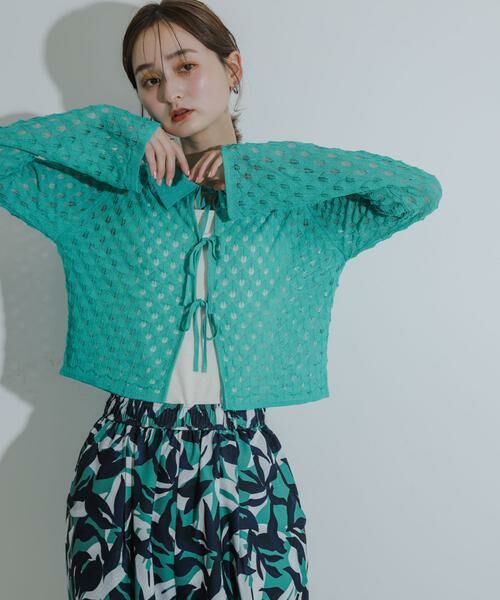 SENSE OF PLACE by URBAN RESEARCH / センスオブプレイス バイ アーバンリサーチ カーディガン・ボレロ | トゲトゲニットリボンカーディガン | 詳細3