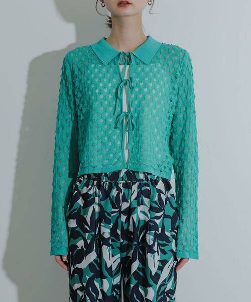 SENSE OF PLACE by URBAN RESEARCH / センスオブプレイス バイ アーバンリサーチ カーディガン・ボレロ | トゲトゲニットリボンカーディガン | 詳細6