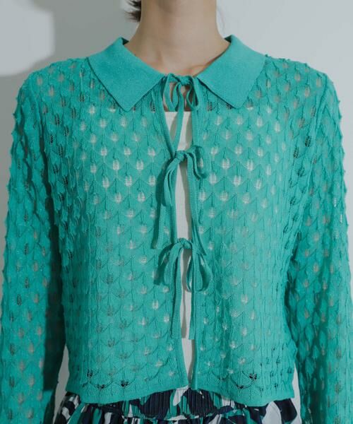 SENSE OF PLACE by URBAN RESEARCH / センスオブプレイス バイ アーバンリサーチ カーディガン・ボレロ | トゲトゲニットリボンカーディガン | 詳細9