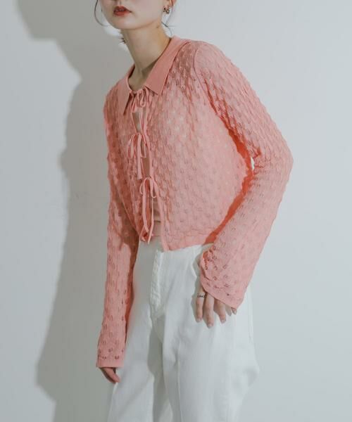 SENSE OF PLACE by URBAN RESEARCH / センスオブプレイス バイ アーバンリサーチ カーディガン・ボレロ | トゲトゲニットリボンカーディガン | 詳細16