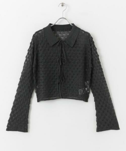 SENSE OF PLACE by URBAN RESEARCH / センスオブプレイス バイ アーバンリサーチ カーディガン・ボレロ | トゲトゲニットリボンカーディガン | 詳細27