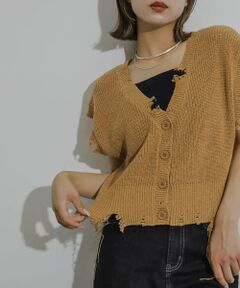 SENSE OF PLACE by URBAN RESEARCH / センスオブプレイス バイ アーバンリサーチ ベスト | ダメージニットベスト