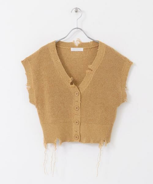 SENSE OF PLACE by URBAN RESEARCH / センスオブプレイス バイ アーバンリサーチ ベスト | ダメージニットベスト | 詳細5