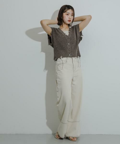 SENSE OF PLACE by URBAN RESEARCH / センスオブプレイス バイ アーバンリサーチ ベスト | ダメージニットベスト | 詳細10