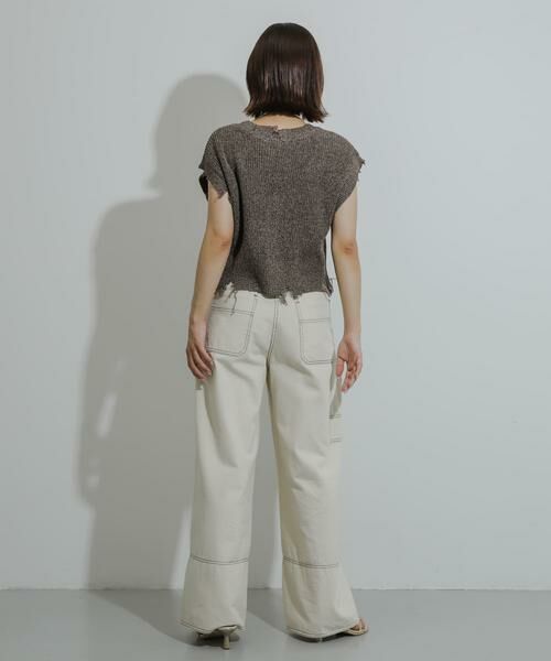 SENSE OF PLACE by URBAN RESEARCH / センスオブプレイス バイ アーバンリサーチ ベスト | ダメージニットベスト | 詳細11