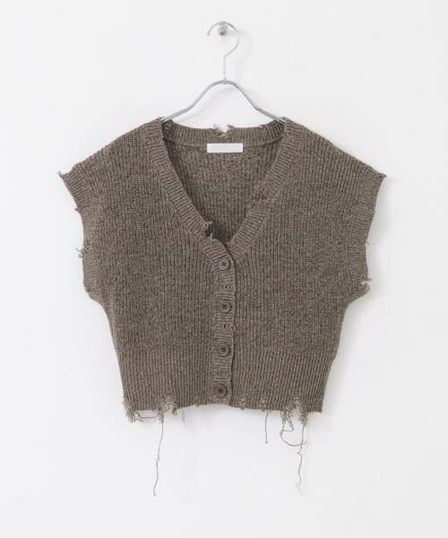 SENSE OF PLACE by URBAN RESEARCH / センスオブプレイス バイ アーバンリサーチ ベスト | ダメージニットベスト | 詳細12