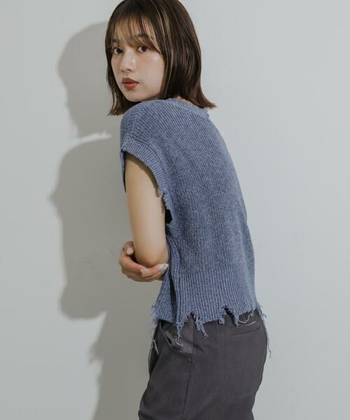 SENSE OF PLACE by URBAN RESEARCH / センスオブプレイス バイ アーバンリサーチ ベスト | ダメージニットベスト | 詳細16