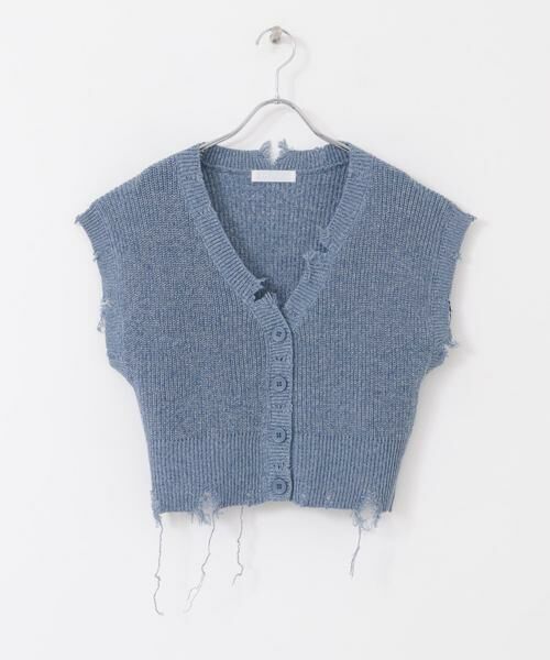 SENSE OF PLACE by URBAN RESEARCH / センスオブプレイス バイ アーバンリサーチ ベスト | ダメージニットベスト | 詳細22