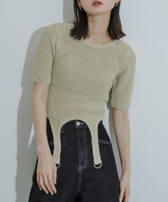 SENSE OF PLACE by URBAN RESEARCH / センスオブプレイス バイ アーバンリサーチ ニット・セーター | ガーターデザインセーター(5分袖)