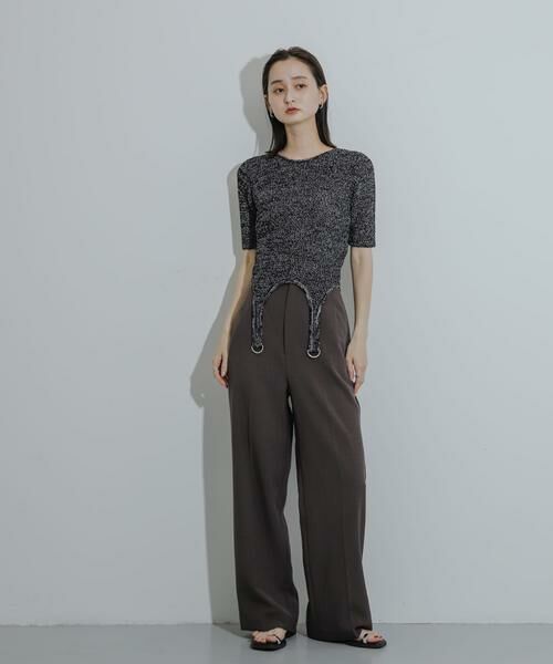 SENSE OF PLACE by URBAN RESEARCH / センスオブプレイス バイ アーバンリサーチ ニット・セーター | ガーターデザインセーター(5分袖) | 詳細9