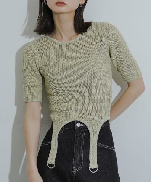 SENSE OF PLACE by URBAN RESEARCH / センスオブプレイス バイ アーバンリサーチ ニット・セーター | ガーターデザインセーター(5分袖) | 詳細13