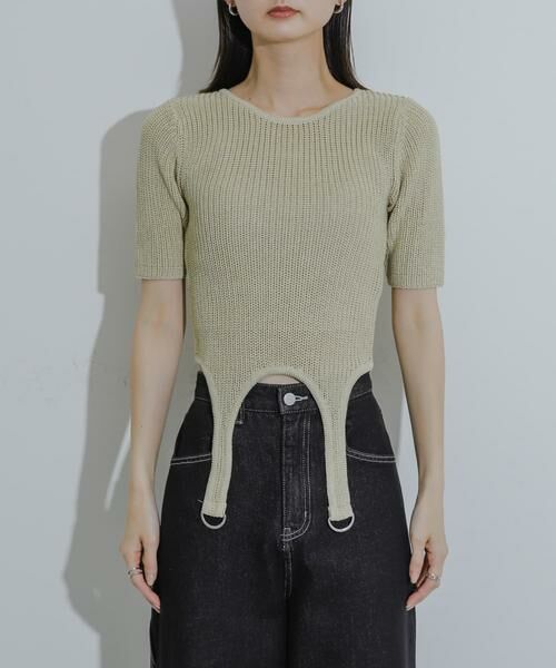 SENSE OF PLACE by URBAN RESEARCH / センスオブプレイス バイ アーバンリサーチ ニット・セーター | ガーターデザインセーター(5分袖) | 詳細16