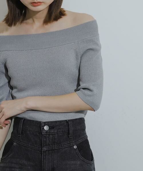 SENSE OF PLACE by URBAN RESEARCH / センスオブプレイス バイ アーバンリサーチ ニット・セーター | 2WAYオフショルニットプルオーバー | 詳細26