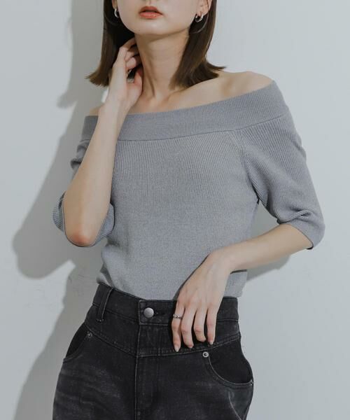SENSE OF PLACE by URBAN RESEARCH / センスオブプレイス バイ アーバンリサーチ ニット・セーター | 2WAYオフショルニットプルオーバー | 詳細27