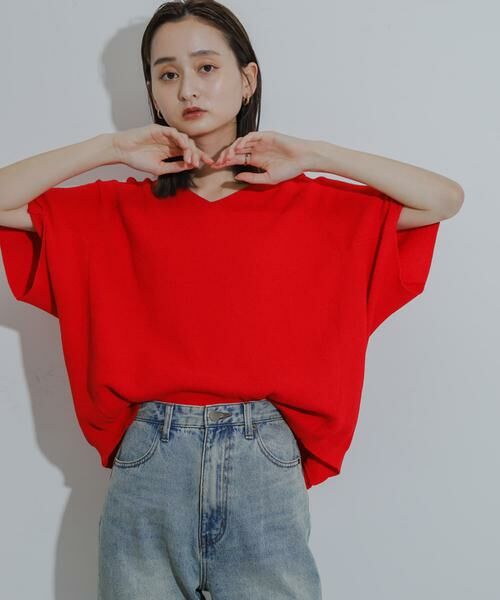 SENSE OF PLACE by URBAN RESEARCH / センスオブプレイス バイ アーバンリサーチ ニット・セーター | Vネックドルマンセーター | 詳細1