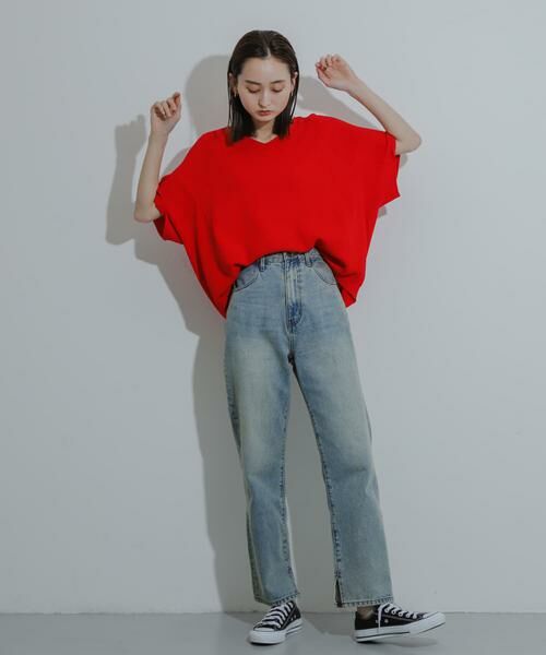 SENSE OF PLACE by URBAN RESEARCH / センスオブプレイス バイ アーバンリサーチ ニット・セーター | Vネックドルマンセーター | 詳細4