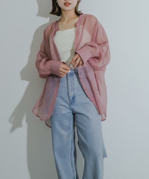 SENSE OF PLACE by URBAN RESEARCH / センスオブプレイス バイ アーバンリサーチ シャツ・ブラウス | 『一部WEB限定カラー』シアーシャンブレーシャツ（ライトピンク）