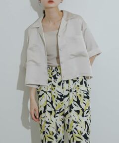 SENSE OF PLACE by URBAN RESEARCH / センスオブプレイス バイ アーバンリサーチ シャツ・ブラウス | サテンオープンカラークロップドシャツ