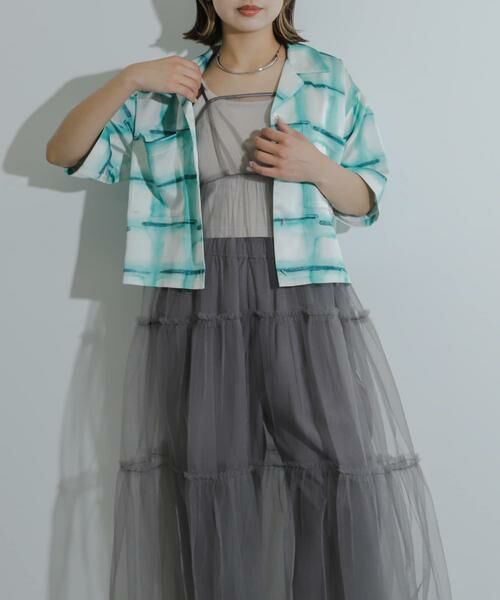 SENSE OF PLACE by URBAN RESEARCH / センスオブプレイス バイ アーバンリサーチ シャツ・ブラウス | サテンオープンカラークロップドシャツ | 詳細1