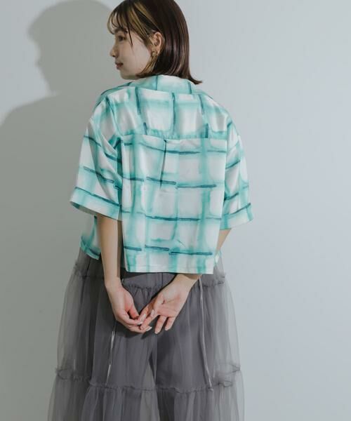 SENSE OF PLACE by URBAN RESEARCH / センスオブプレイス バイ アーバンリサーチ シャツ・ブラウス | サテンオープンカラークロップドシャツ | 詳細3